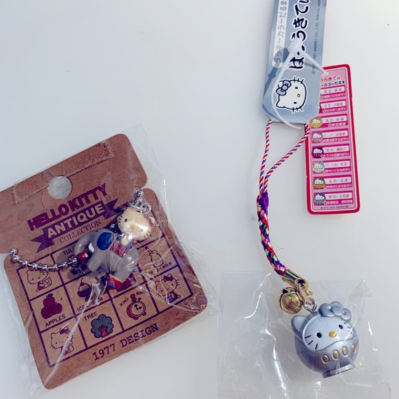 Hello Kitty key chain/ phone charm bundle of 2 new - Picture 1 of 4